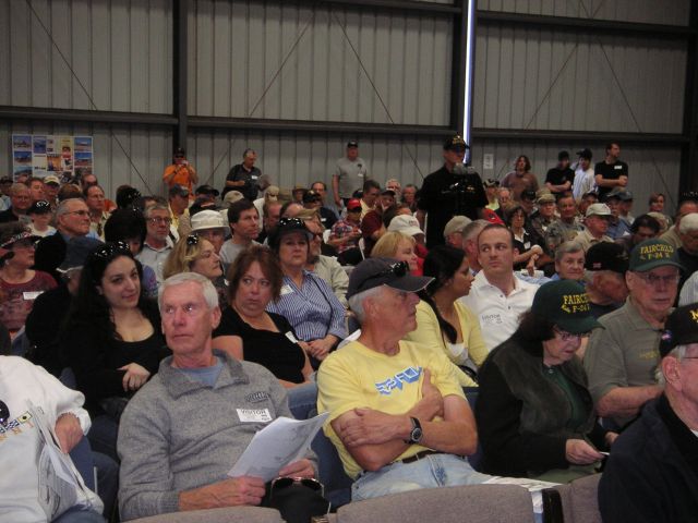 Some of the standing-room-only audience