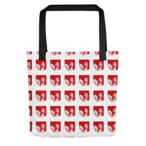 Tote Bag, 15" x 15" - Aquila Polonica Eagle, all-over pattern
