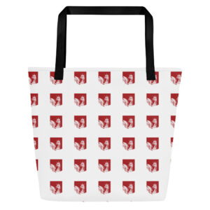Tote Bag, 16" x 20" with  inside pocket - Aquila Polonica Eagle, all-over pattern