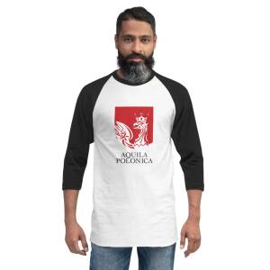 3/4-Sleeve Raglan Shirt - Aquila Polonica Logo