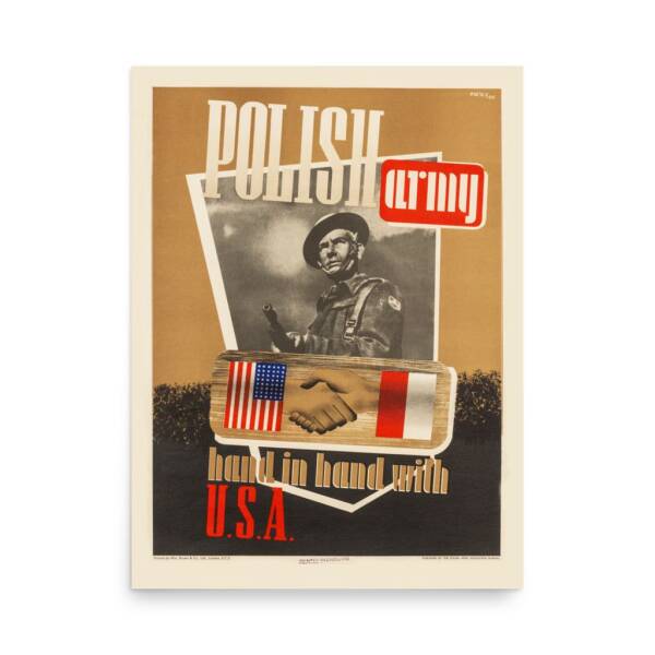 Poster - Polish Army Hand in Hand with U.S.A.