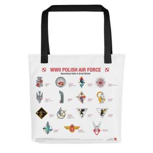 Tote Bag, 15" x 15" - Polish Air Force Squadron Insignia